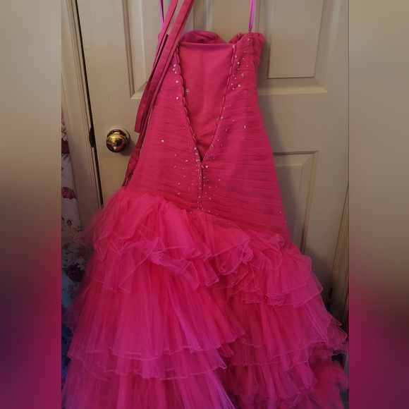 Pink Mermaid Prom Dress/Gown - Picture 5 of 7